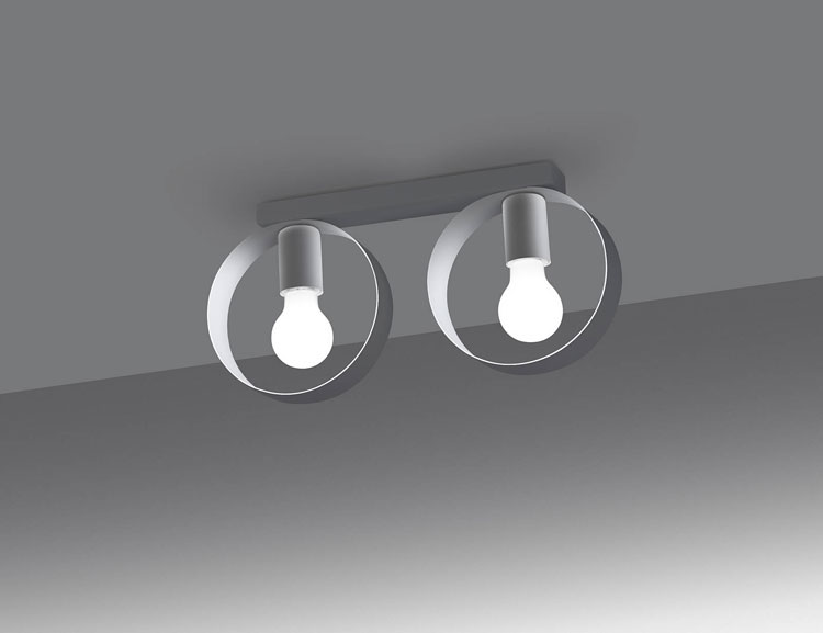 Biała lampa sufitowa ze stali w stylu loftowym S529-Olvina