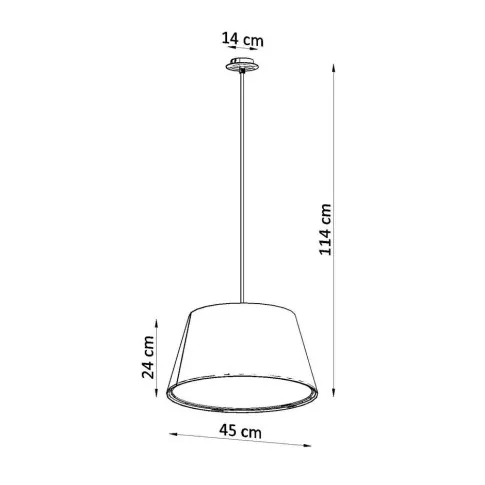 Wymiary lampy A196 Ablo