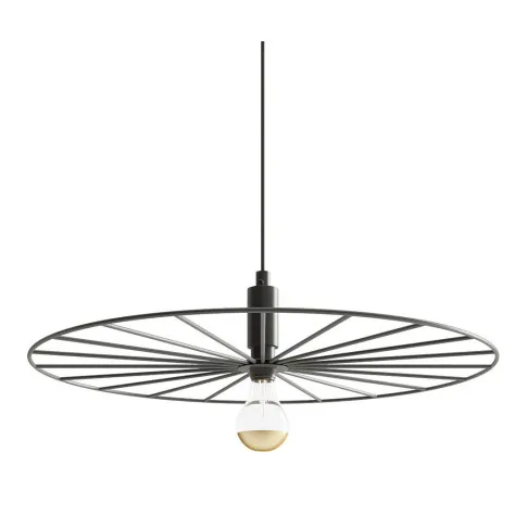 Czarna lampa wisząca kapelusz A194-Frik 45 cm