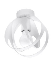 Biała okrągła lampa sufitowa ze stali - A192-Hoxa w sklepie Edinos.pl