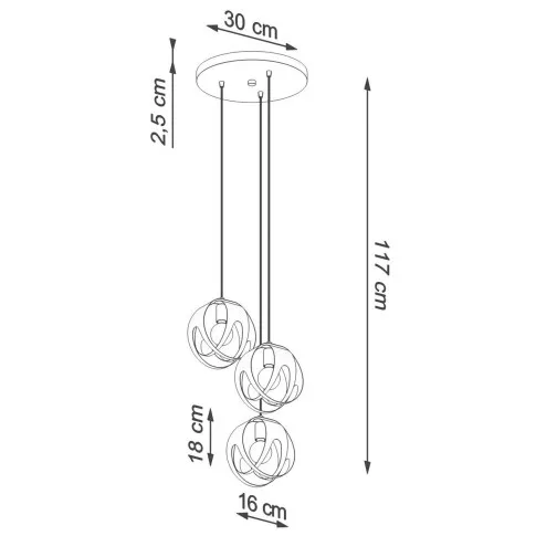 Wymiary lampy A191-Hoxa