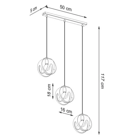 Wymiary lampy A190 Hoxa