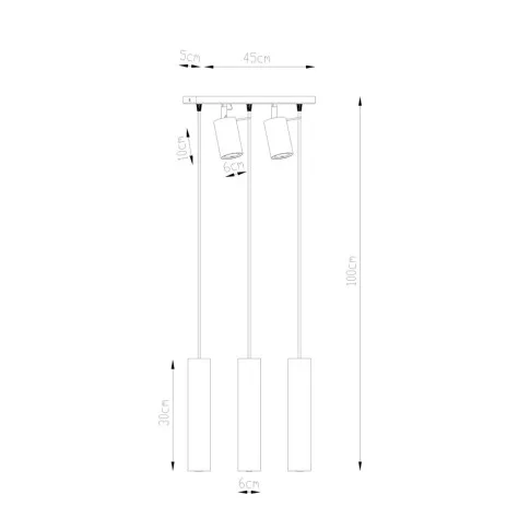 Wymiary lampy A168-Bago