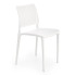 Białe minimalistyczne krzesło sztaplowane - Imros