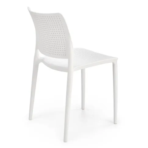 Biale minimalistyczne krzeslo Imros