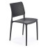 Czarne ażurowe krzesło sztaplowane do ogrodu - Imros