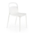 Białe minimalistyczne krzesło ogrodowe sztaplowane - Nagun