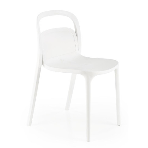 Białe sztaplowane krzesło Nagun