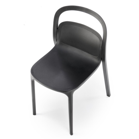 Czarne krzeslo minimalistyczne