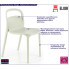 Jasnozielone krzesło minimalistyczne Nagun sztaplowane