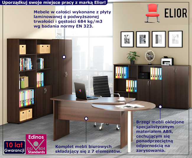 Zestaw mebli biurowych Olvina 4X kolor wenge