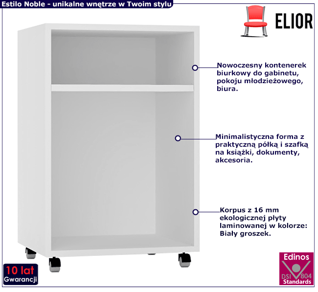 Kontenerek biały groszek Estilo Noble 5X