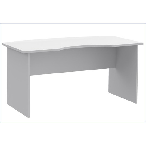 Długie biurko biurowe Romiks kolor biały