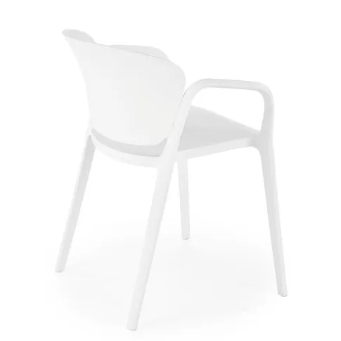 Biale skandynawskie krzeslo sztaplowane Orlo