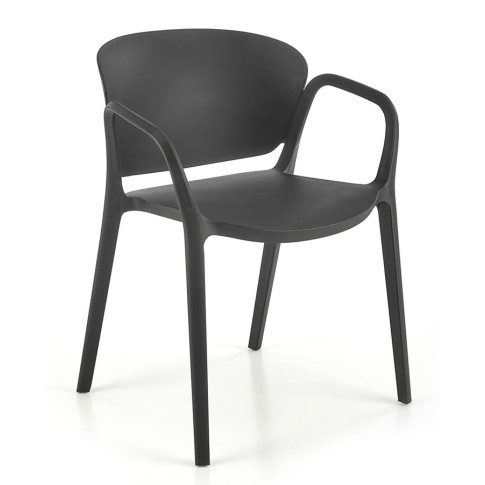 Czarne sztaplowane krzesło do ogrodu Orlo