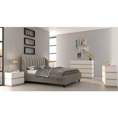 Szczegółowe zdjęcie nr 6 produktu Komoda Ogitro 2X - biała + dąb sonoma