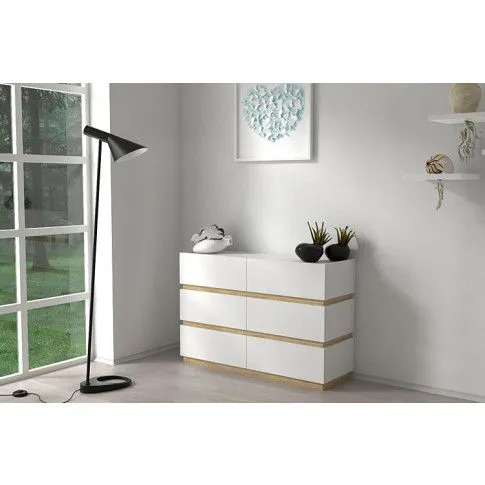 Zdjęcie duża biała komoda z 6 szufladami Ogitro 2X | Edinos.pl