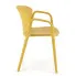 Musztardowe skandynawskie krzesło ogrodowe Orlo