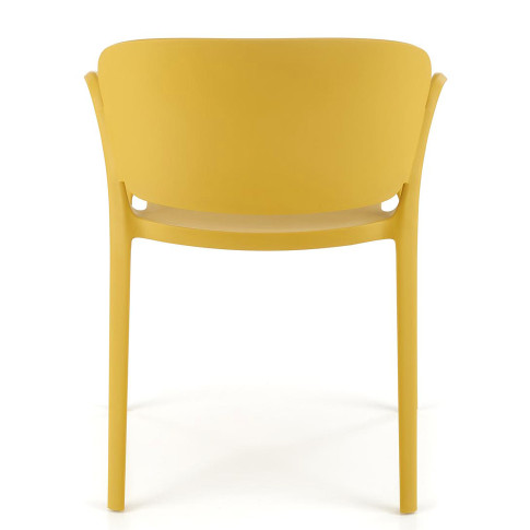 Musztardowe minimalistyczne krzesło Orlo