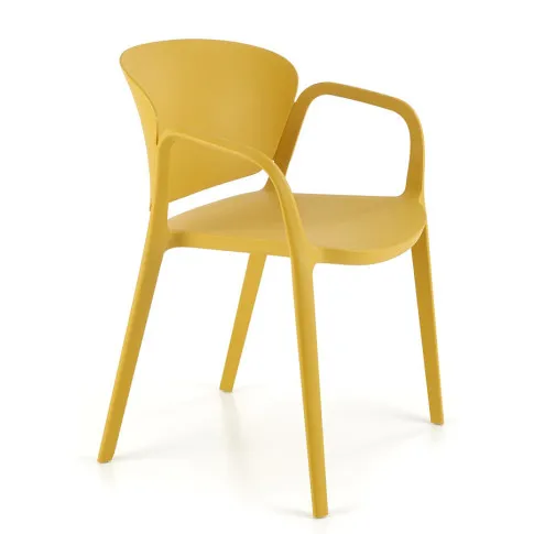 Żółte minimalistyczne krzesło Orlo