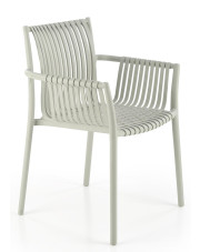 Szare nowoczesne krzesło do ogrodu - Darlox w sklepie Edinos.pl