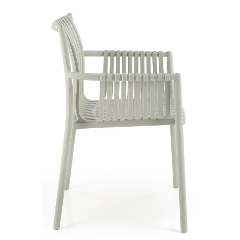 Szare minimalistyczne krzesło ogrodowe Drlox