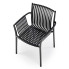 Czarne nowoczesne krzesło ogrodowe Darlox