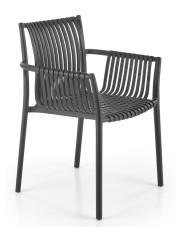 Czarne nowoczesne krzesło do ogrodu - Darlox w sklepie Edinos.pl