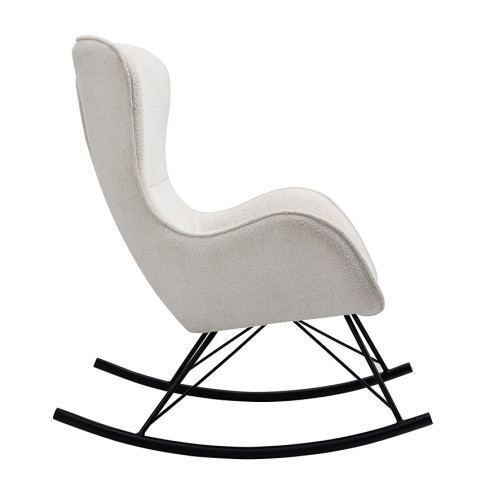 Biały nowoczesny fotel na płozach Nertix
