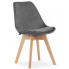 Szare skandynawskie tapicerowane krzesło - Neflax 3X