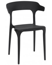 Czarne minimalistyczne krzesło kuchenne - Eldorado 3X