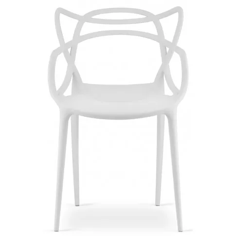 4 białe krzesła nowoczesne do kuchni manuel