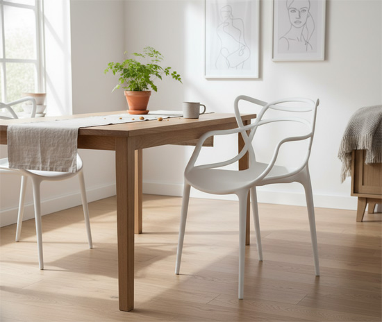 wizualizacja krzesła białego