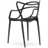 zestaw 4 nowoczesnych czarnych krzeseł do salonu manuel