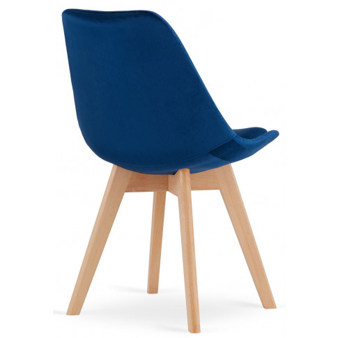 Granatowe tapicerowane krzesło Neflax 3S