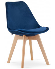 Granatowe tapicerowane krzesło w stylu skandynawskim - Neflax 3X w sklepie Edinos.pl