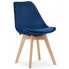 Granatowe tapicerowane krzesło w stylu skandynawskim - Neflax 3X