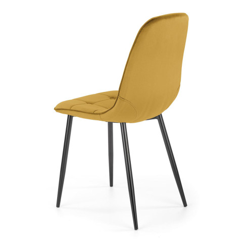 Musztardowe nowoczesne krzesło Volter