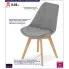 Skandynawskie szare tapicerowane krzesło Neflax 4S