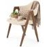 Beżowe krzesło drewniane Hamo 2X
