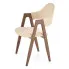 Nowoczesne krzesło z podłokietnikami Ebris 2X - beżowe