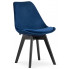 Granatowe welurowe krzesło kuchenne - Neflax 5X