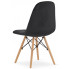 Czarne pikowane krzesło tapicerowane Zipro