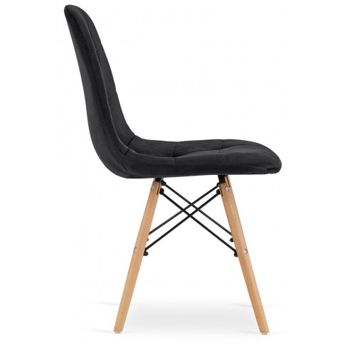 Czarne tapicerowane krzesło Zipro