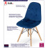 Ciemnoniebieskie krzesło welurowe Zipro