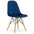 Granatowe krzesło tapicerowane do salonu - Zipro 3X