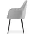 jasno szare tapicerowane krzesło muszelka negros