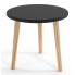 Czarny okrągły stolik kawowy - Tida 3X