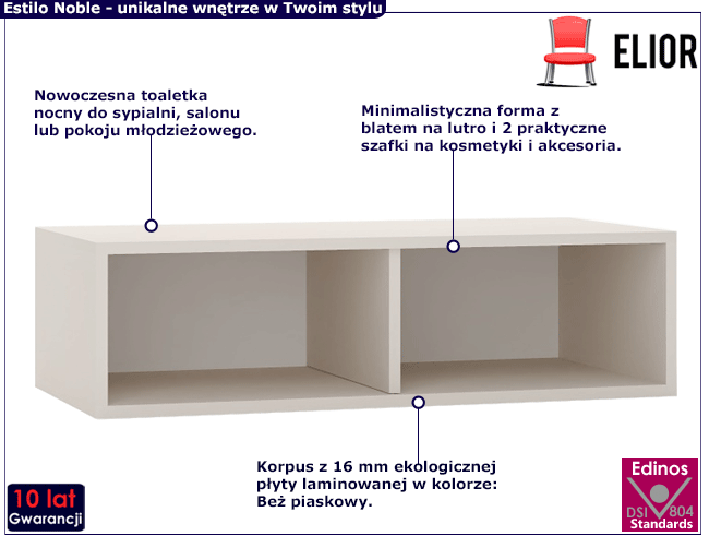 Toaletka beż piaskowy Estilo Noble 14X