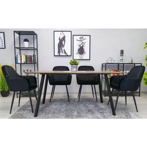 wizualizacja pokoju z zastosowaniem 2 aksamitnych krzesel negros